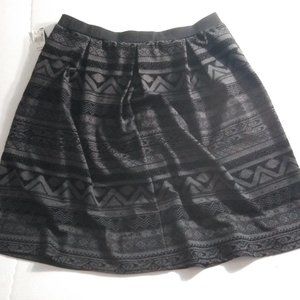 Black/Gray Studio 253 Printed Skirt